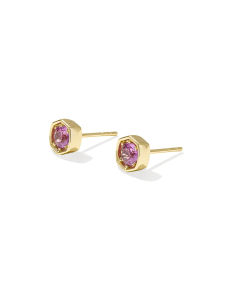 0.36 ct Lab Grown Gemstone Davie 14k Yellow Gold Stud Earrings