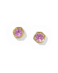 0.36 ct Lab Grown Gemstone Davie 14k Yellow Gold Stud Earrings