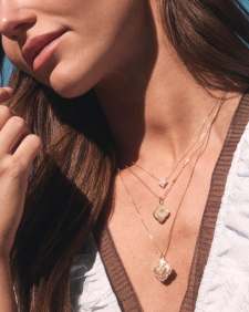 0.17 ct Heirloom Dira 14k Yellow Gold Locket Short Pendant Necklace
