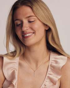 0.23 ct Lab Grown Diamond Adia 14k Yellow Gold Short Pendant Necklace