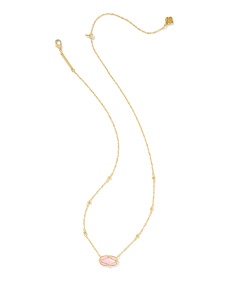 Elisa Lattice Frame Gold Short Pendant Necklace