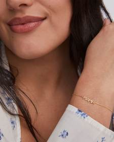 Mama Sparkle 18k Gold Vermeil Delicate Chain Bracelet