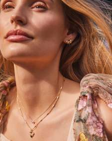 Bee Gold Short Pendant Necklace