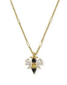 Bee Gold Short Pendant Necklace
