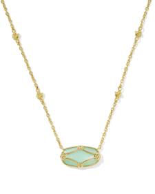 Elisa Lattice Frame Gold Short Pendant Necklace