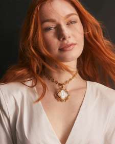 Mallory Rose Vintage Gold Statement Necklace