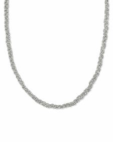 Gabriella Silver Braided Chain Necklace