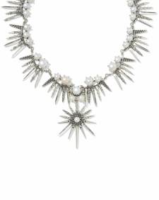 Gabriella Vintage Silver Pearl Statement Necklace