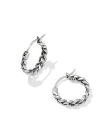 Gabriella Vintage Silver Set of 2 Huggie Earrings