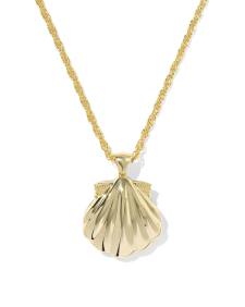 Lucia Shell Gold Short Pendant Necklace