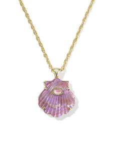 Lucia Shell Gold Short Pendant Necklace