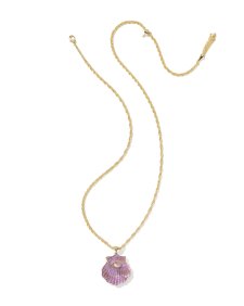 Lucia Shell Gold Short Pendant Necklace