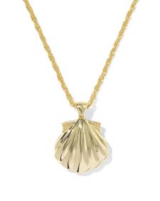 Lucia Shell Gold Short Pendant Necklace