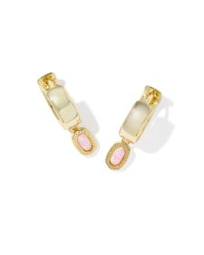 Mini Ellie Gold Wide Huggie Earrings