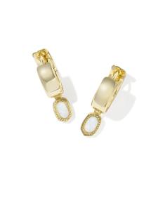 Mini Ellie Gold Wide Huggie Earrings