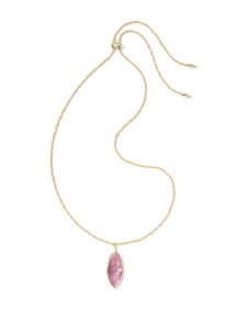 Ophelia Gold Large Long Pendant Necklace