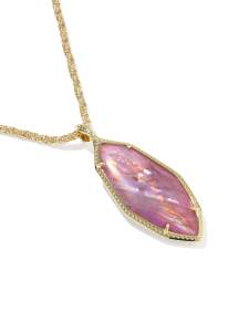 Ophelia Gold Large Long Pendant Necklace