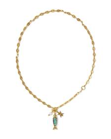 Parker Fish Vintage Gold Long Charm Necklace