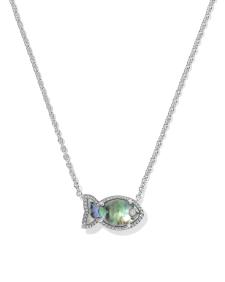 Parker Fish Silver Short Pendant Necklace