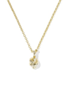 Parker Knot Gold Short Pendant Necklace