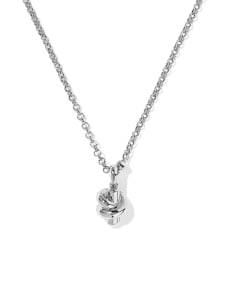 Parker Knot Silver Short Pendant Necklace