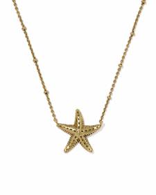 Parker Starfish Vintage Gold Metal Short Pendant Necklace