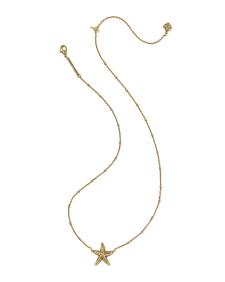 Parker Starfish Vintage Gold Metal Short Pendant Necklace