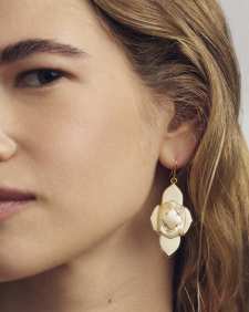 Abbie Medallion Gold Drop Earrings