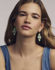 Abbie Medallion Gold Drop Earrings