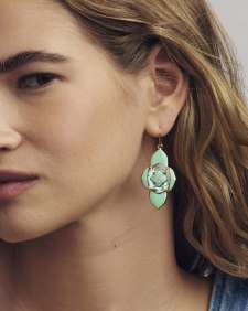 Abbie Medallion Gold Drop Earrings