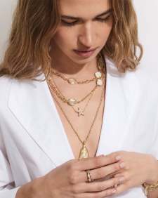 Ophelia Gold Long Strand Necklace