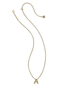 Beau Vintage Gold Letter Pendant Necklace