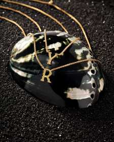 Beau Letter Y Pendant Necklace in Vintage Gold