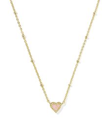 Mini Ari Heart Gold Satellite Short Pendant Necklace