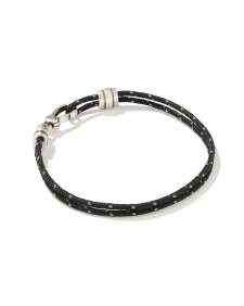 Kenneth Oxidized Sterling Silver Corded Bracelet