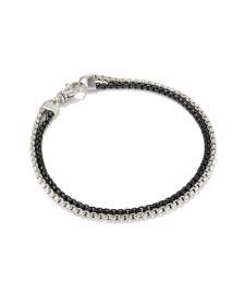 Wells Chain Bracelet in Sterling Silver and Black Hematite