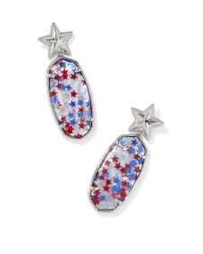 Elle Star Silver Drop Earrings