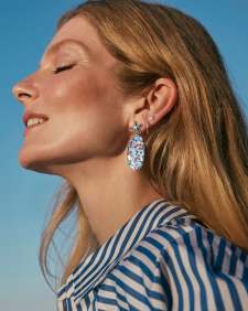 Elle Star Silver Drop Earrings