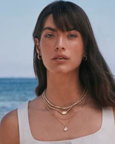 Elisa Gold Beaded Necklace