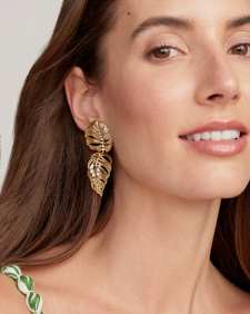 Kayla Vintage Gold Convertible Statement Earrings