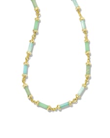 Gigi Gold Strand Necklace in Blue Mix