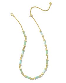 Gigi Gold Strand Necklace in Blue Mix
