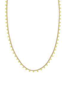 Kelsey Gold Strand Necklace in Chartreuse Enamel