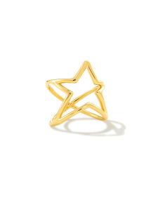 Open Star Statement Ring in 18k Gold Vermeil