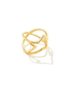 Open Star Statement Ring in 18k Gold Vermeil