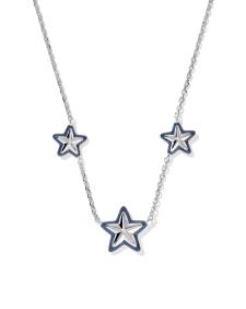 Cassidy Silver Enamel Frame Strand Necklace