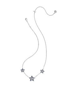 Cassidy Silver Enamel Frame Strand Necklace