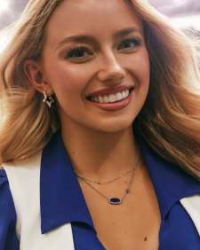 Elisa Silver Pave Star Short Pendant Necklace