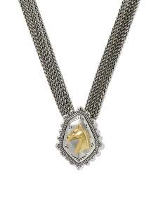 Beau Mixed Metal Concho Statement Necklace