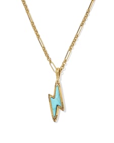Lightning Bolt Small Long Pendant